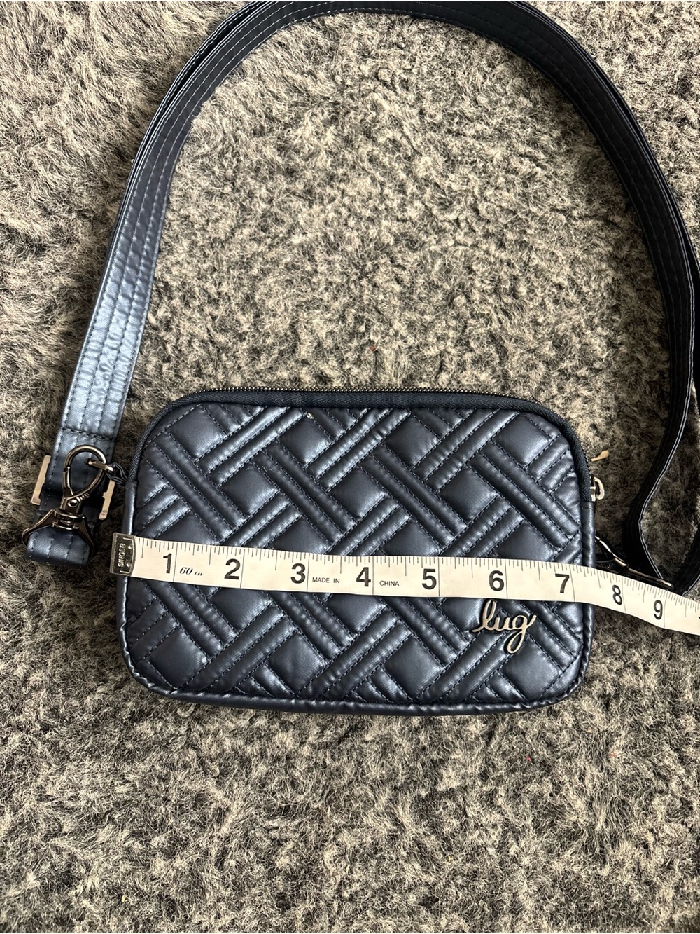 Lug Coupe convertible crossbody metallic blue bag - Picture 8 of 8